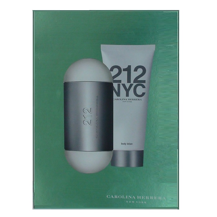 212 by Carolina Herrera Gift Set for women - 3.4oz Eau De Toilette Spray, and 3.4oz Body Lotion